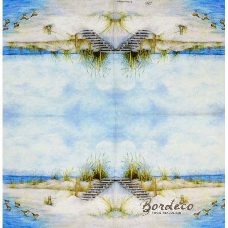 Serwetka decoupage firmy IHR plaża, wydmy 33X33cm
